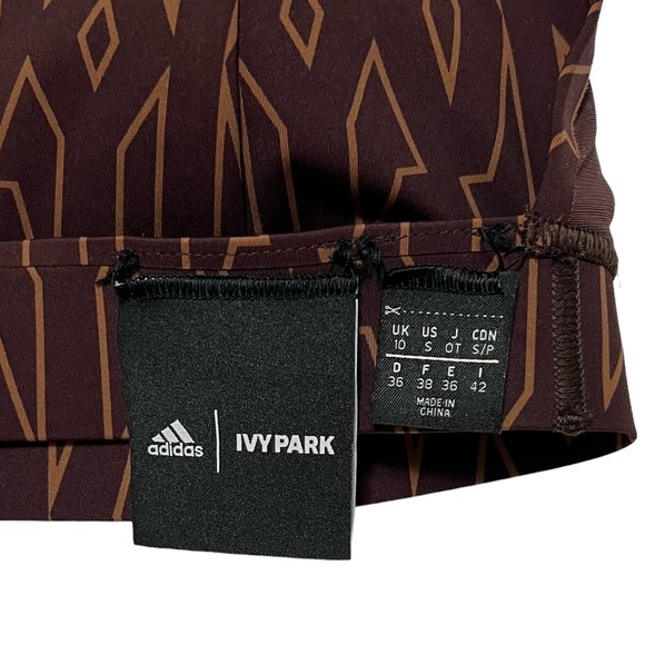 Adidas x Ivy Park Low-Support Triangle Bra Wild Brown/Night Red Size S - Picture 4 of 5